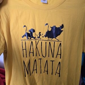 Yellow Hakuna Matata Graphic T-Shirt